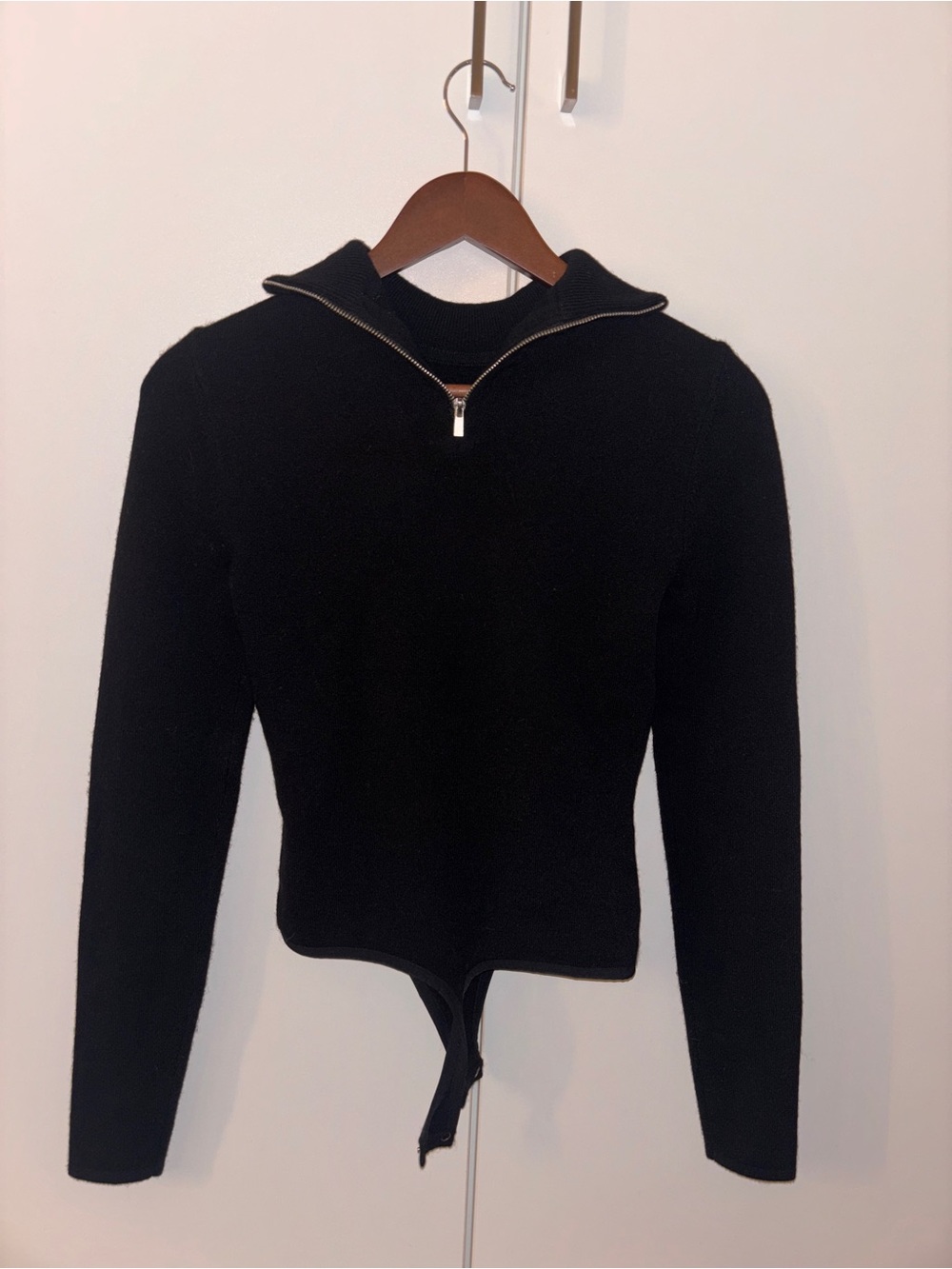 Wilfred Black Half-Zip Turtleneck Sweater